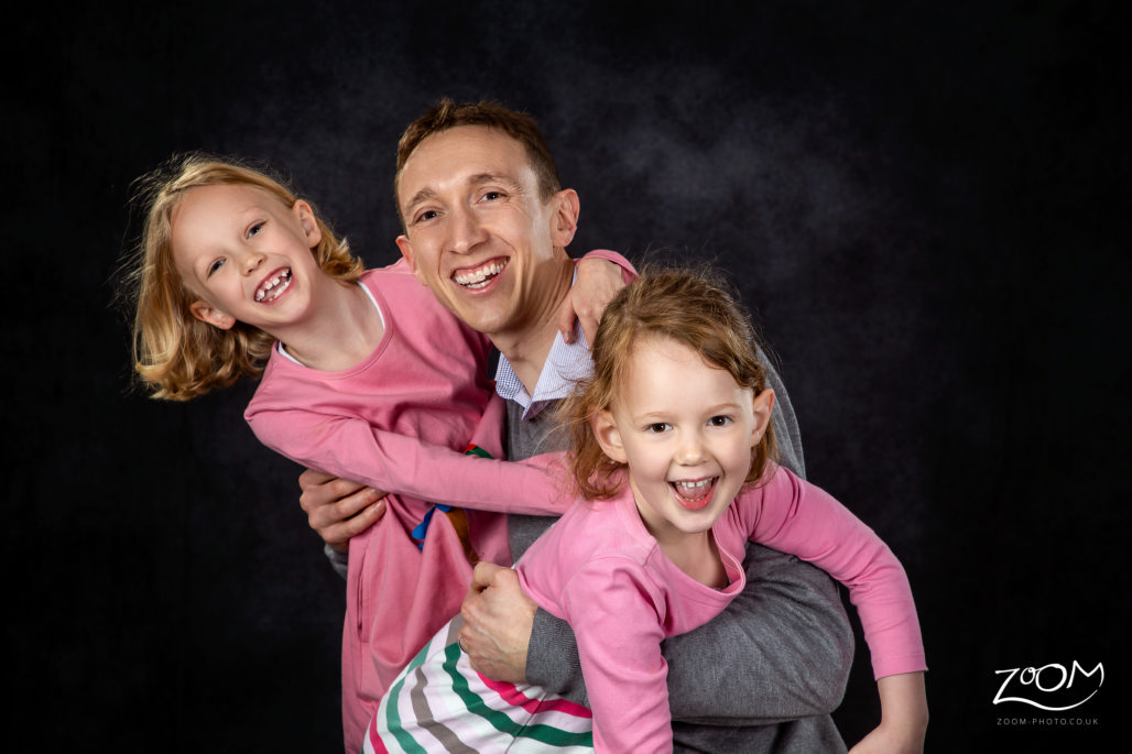 Dad & Kids portrait photo
